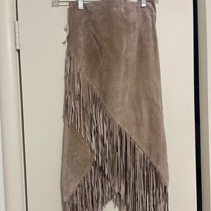 Fringe Midi Skirt